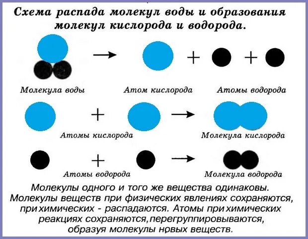 Схема реакции образования молекулы воды Структура молекулы воды и её ионов