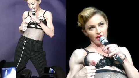 Madonna MDNA Tour - Istanbul (Human Nature) - Madonna shows her tit.jpg. 