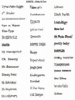 Baby fonts