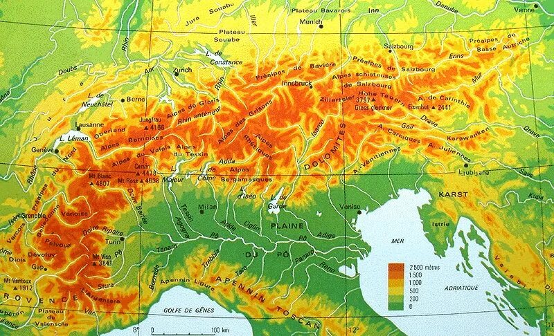 Альпы на физической карте. Горы Альпы на карте Евразии физическая карта. Горная система Альпы на карте. Горы Альпы на физической карте Евразии.