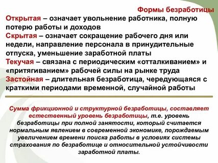 Увольнение с предыдущего места работы вид безработицы