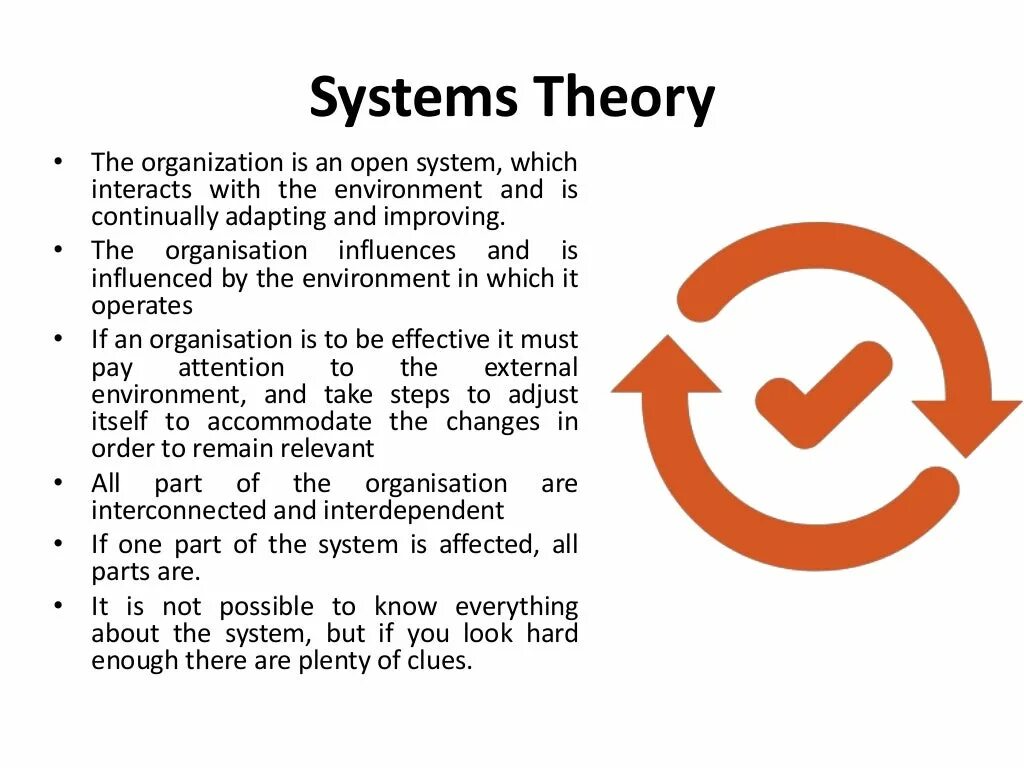 System Theory. Systems theory