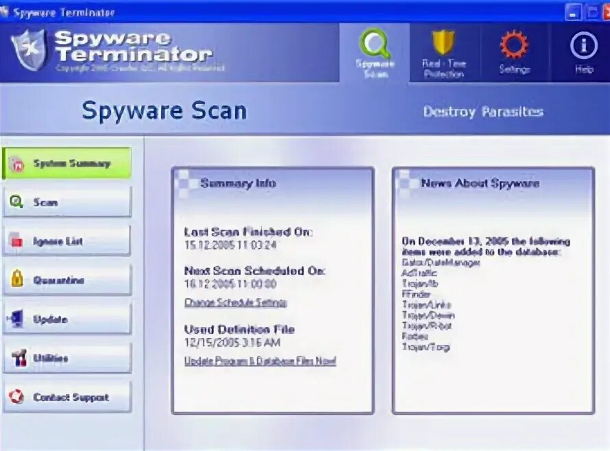 Terminating program now
