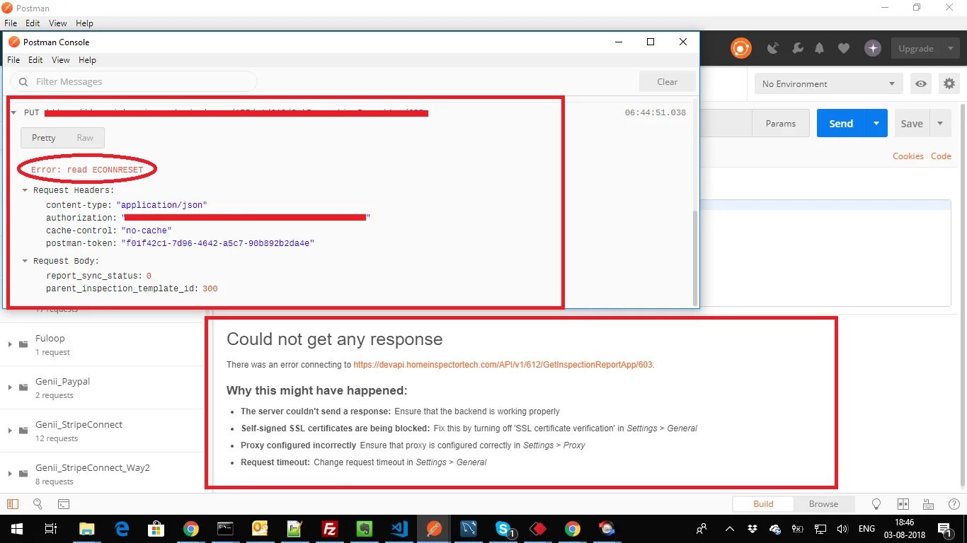 Read timed out перевод. Read econnreset. ошибка read econnreset. requests js. postman error: read econnreset.