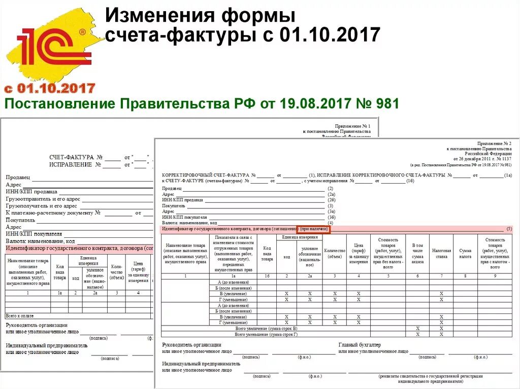 Изменение счет фактуры в 2024. Счет фактура нового образца 2021. Счет фактура 1с печатная форма. Форма счет фактура с 1 июля 2021. Изменения счет фактуры с 01 июля 2021.