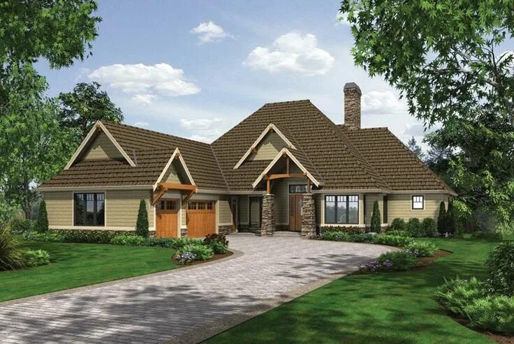 Contemporary Style House Plan - 2 Beds 1 Baths 1212 Sq/Ft Plan #23-2316 Cottage 