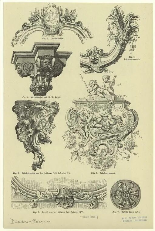 Рокайль рококо элемент. Элементы рококо. Барокко рокайль. Элементы рококо. Кнорпель рококо.