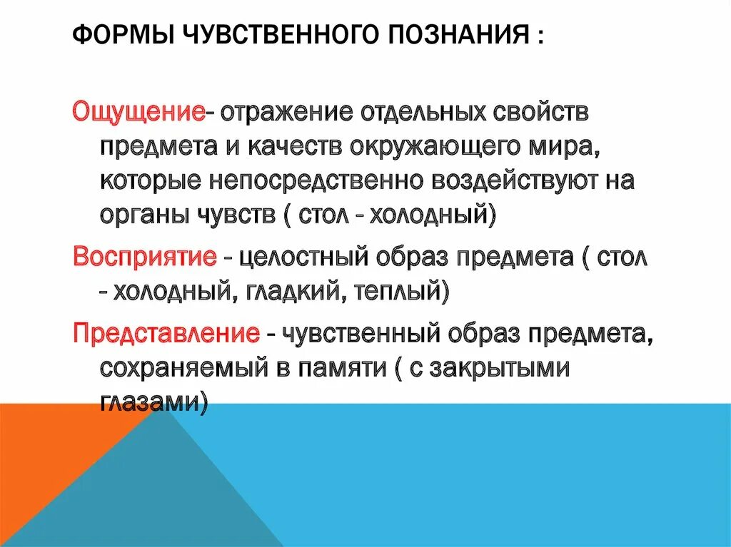 Чувственное познание предметов. Формы чувственного познания. Социально-историческая природа познания. Чувственный образ предмета сохраняет в памяти. Формы чувственного отражения.