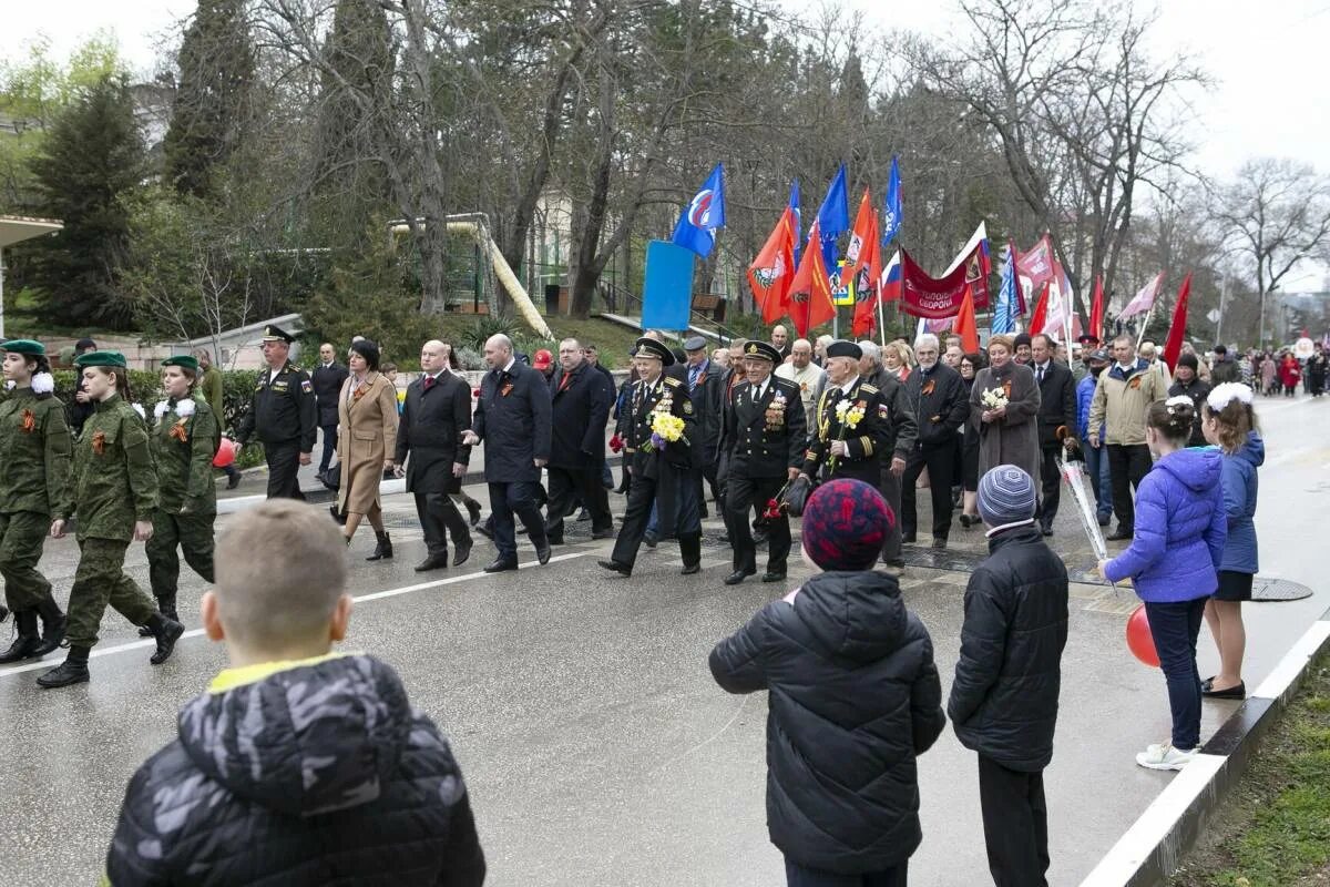 77 Годовщигаосвобождение Севастополя. Севастополь освобожден от фашистских захватчиков. Балаклава митинг. Пасхальное шествие в Севастополе.