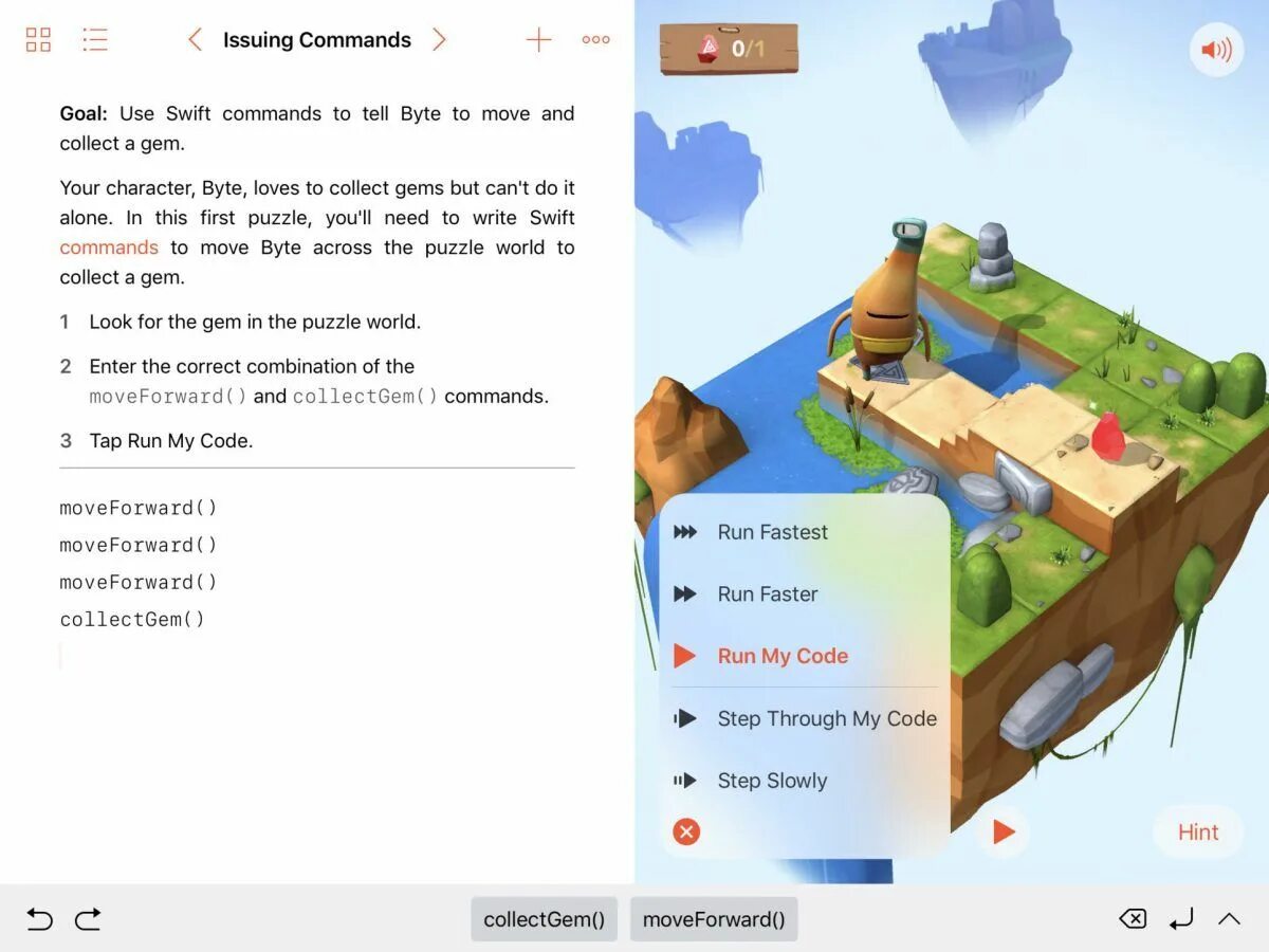 To issue commands. Свифт плейграунд. Swift Playgrounds. Swift приложение для изучения. Игра плейграунд Swift?.