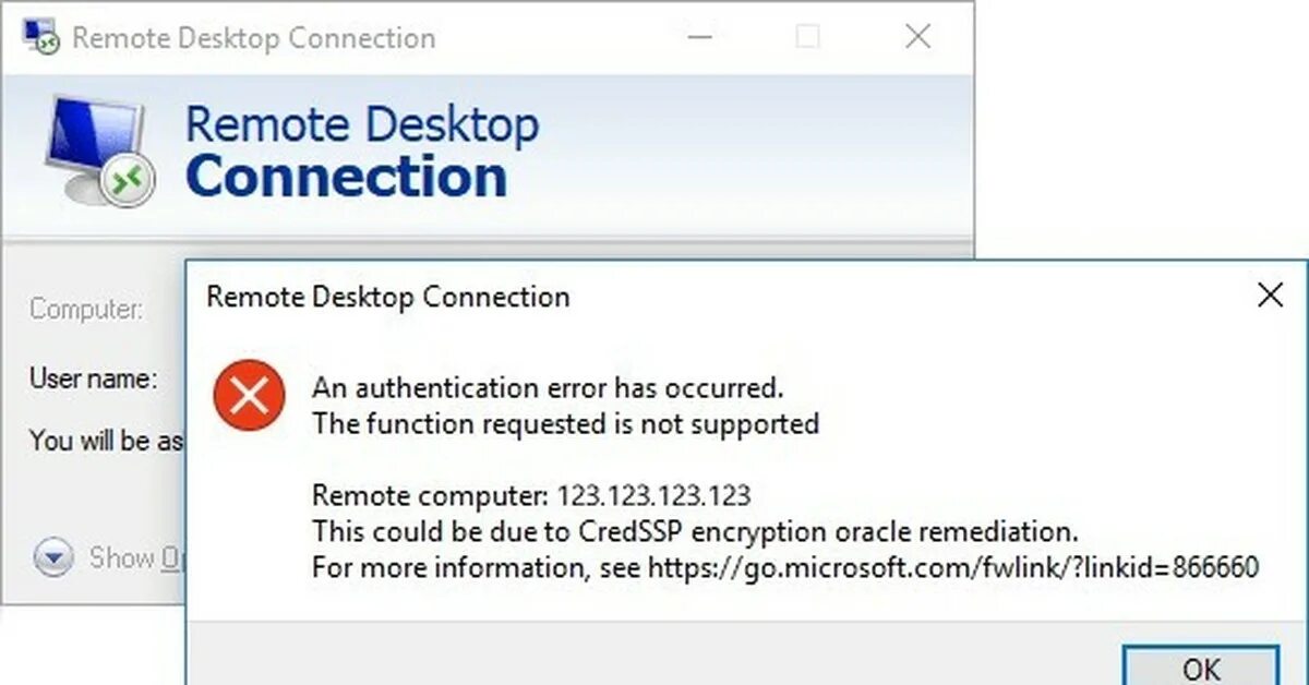 Ошибка при подключении по RDP (CreedSSP encryption oracle remediation) Пикабу