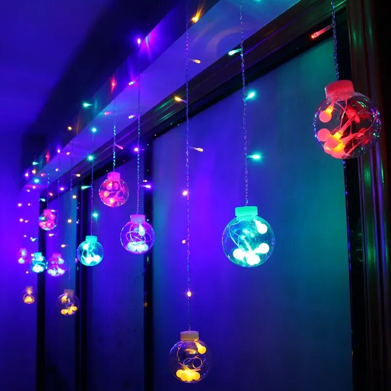 Led decorative Lights гирлянда. Гирлянда в комнате.