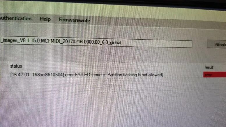 Critical Partition flashing is not allowed MIFLASH ошибка. Failed (Remote: 'not allowed in Locked State'). Failed <Remote: Partition flashing is no allowed. Failed(Remote: 'sparpse image Size.