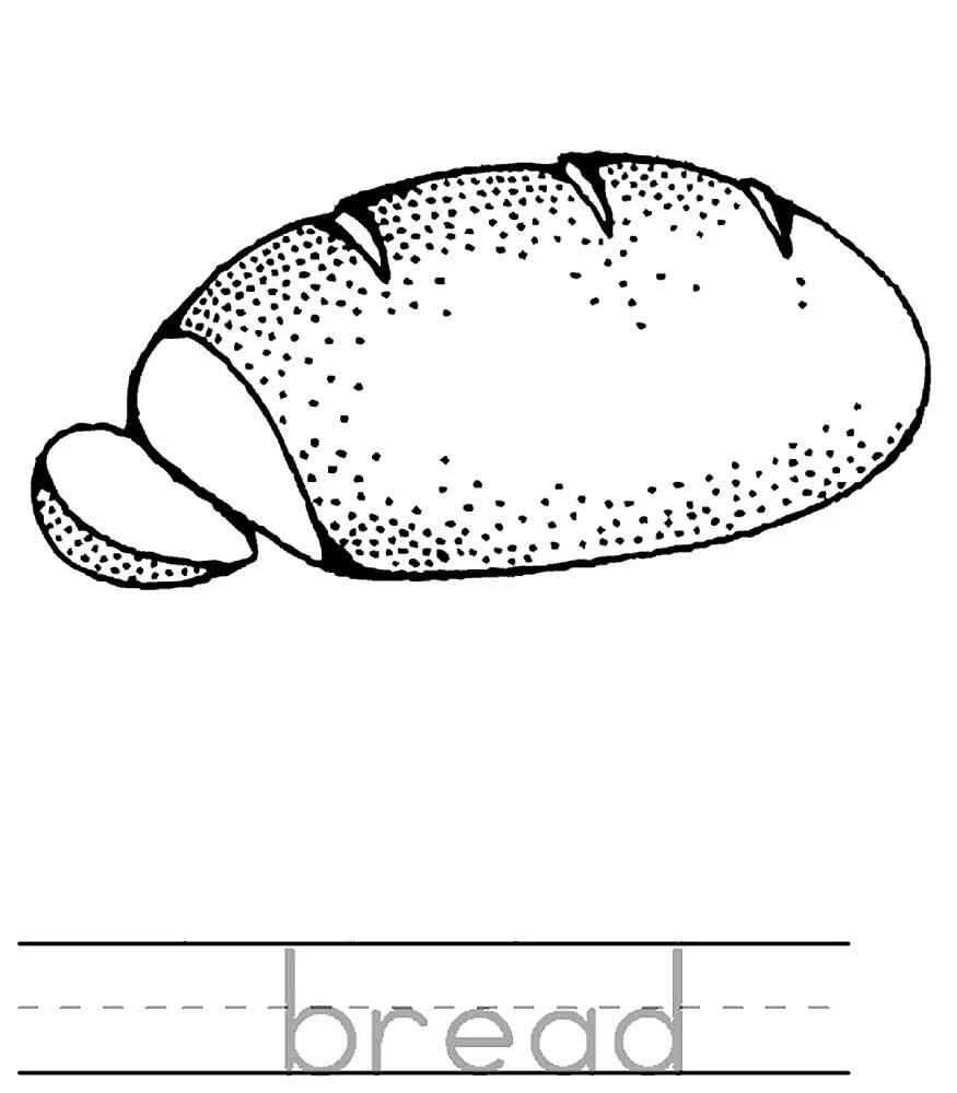 Хлеб раскраска для детей. Хлеб раскраска. Батон раскраска для детей. Хлеб шаблон. Хлеб шаблон.