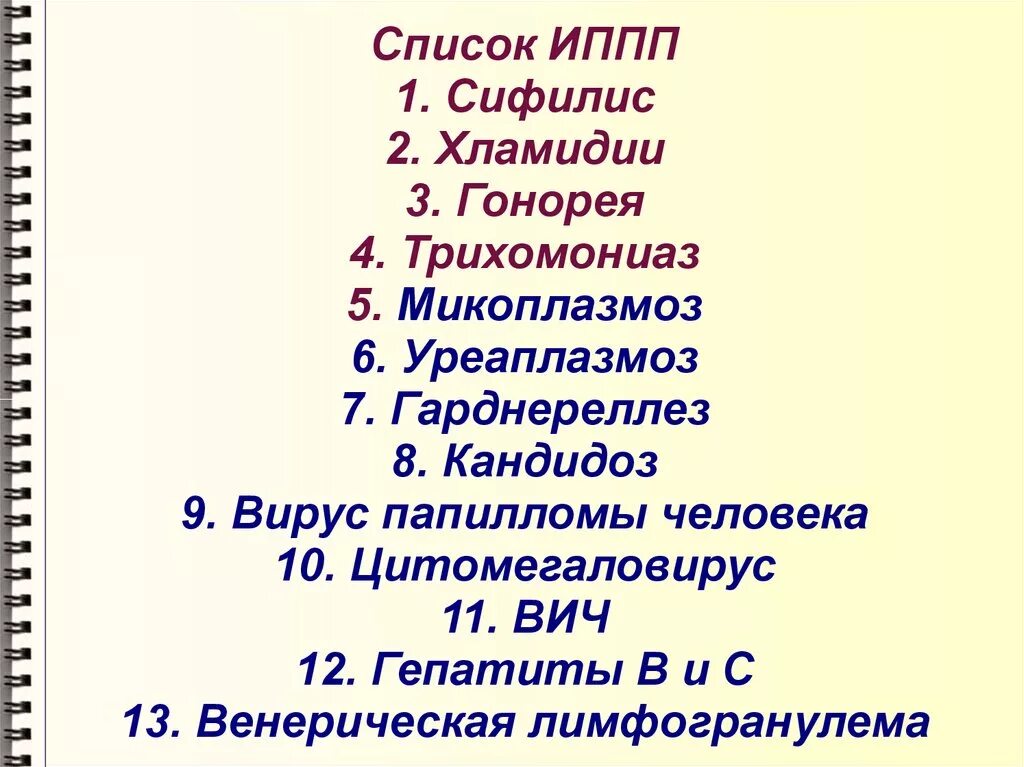 Какие существуют наиболее распространенные иппп. Заболевания передаваемые пол путем список. Список заболеваний передающихся половым путем. Перечень заболеваний ЗППП.