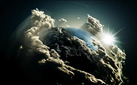 Обои Облака вокруг Земли 1920x1200 скачать бесплатно на рабочий стол.