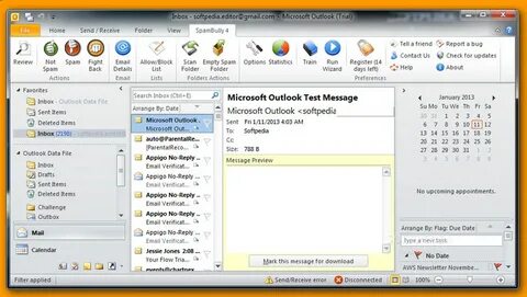 Почему сообщение outlook