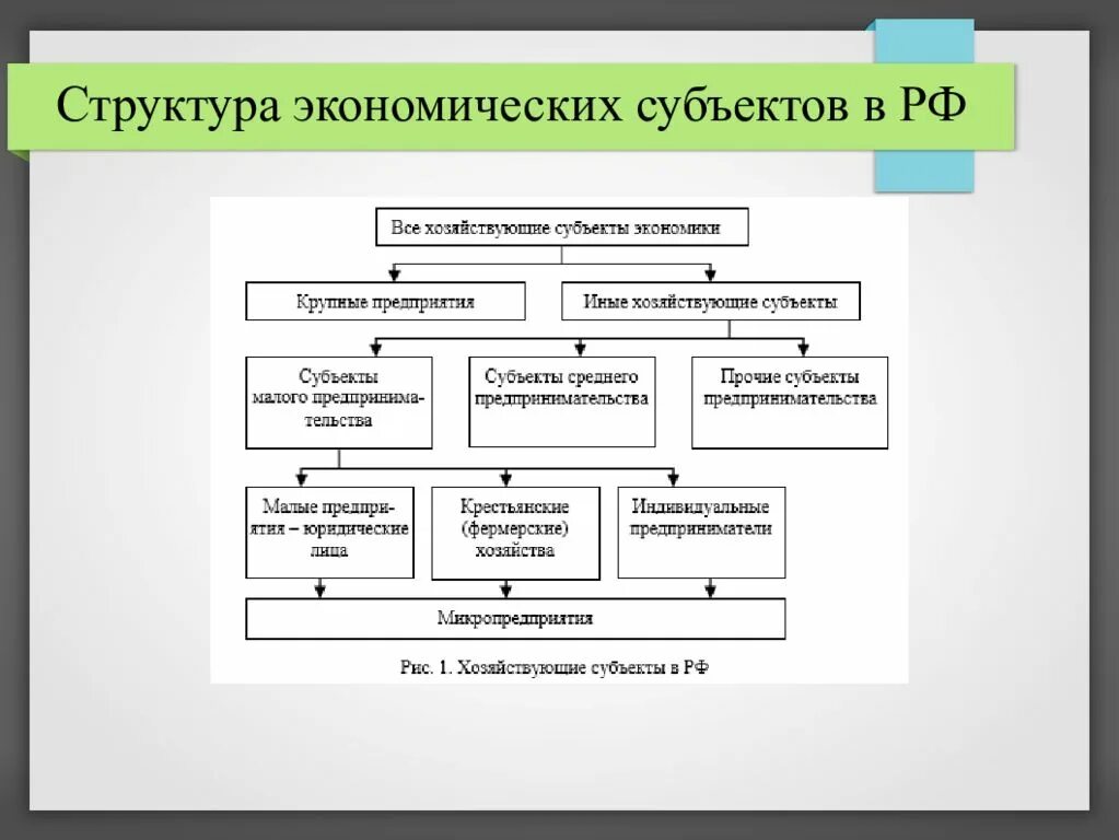 Какие есть субъекты экономики