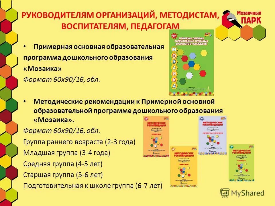 Программы дошкольного образования презентация