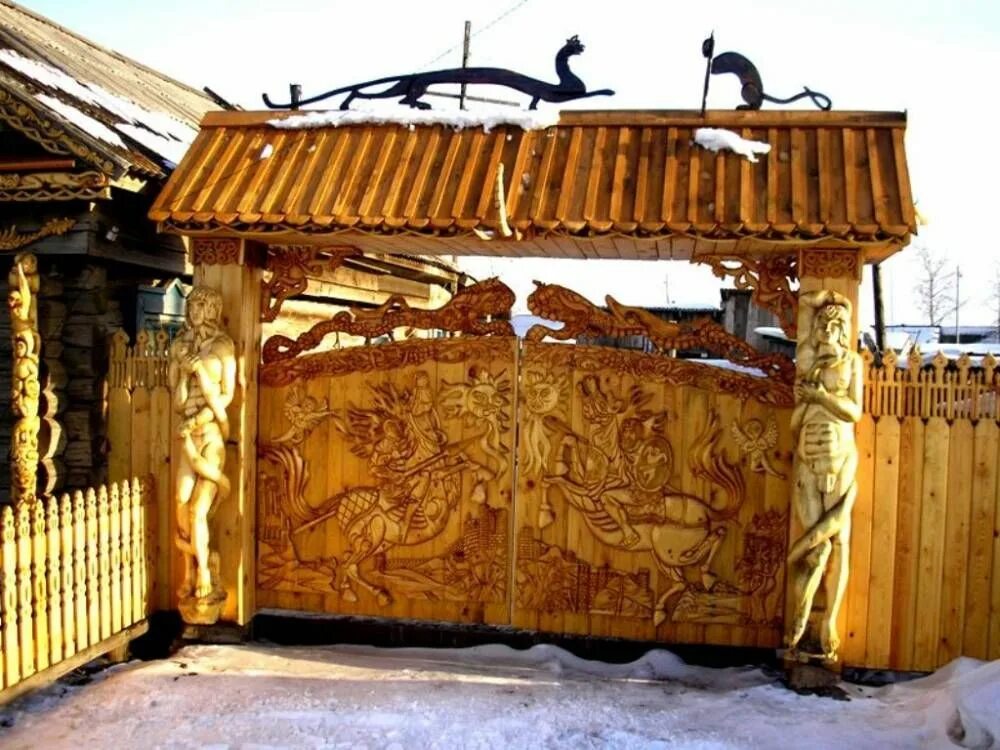 Резные деревянные ворота. Тесовые ворота древняя русь. Резные деревянные ворота. Ворота деревянные распашные. Резные ворота.