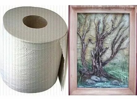 Поделки из туалетной бумаги и клея