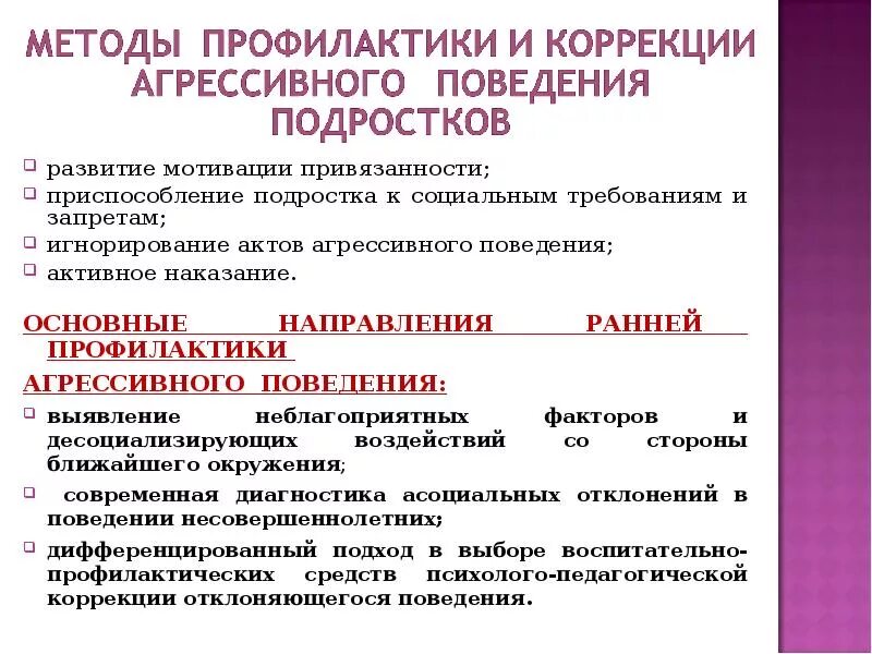 Алгоритм коррекции агрессивного поведения. Профилактика агрессивного поведения детей и подростков. Методы профилактики агрессивного поведения. Методы профилактики агрессивного поведения подростков. Методика агрессивное поведение