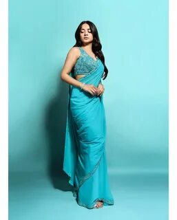 Salman Khan’s actress Mahima Makwana wreaked havoc in a sky blue saree, won...