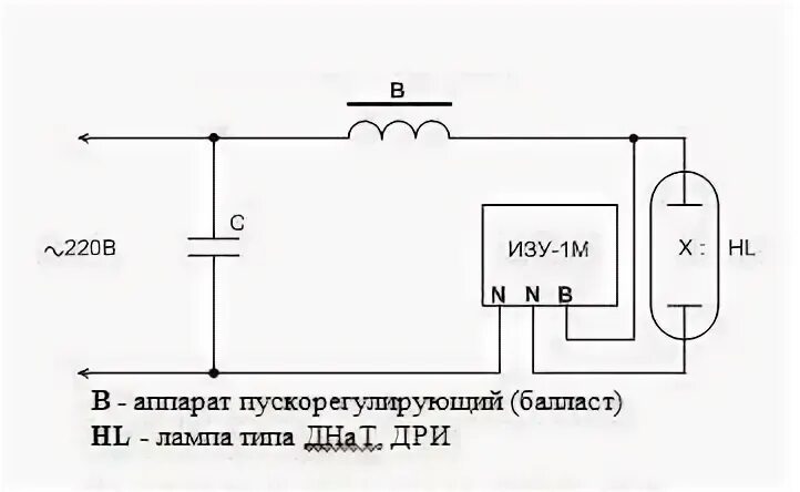 Схема подключения изу