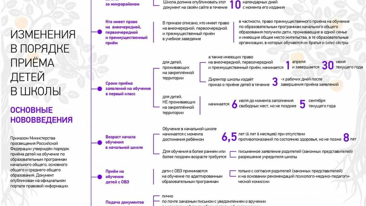 Организация приема в 1 классы. Прием в первый класс новый порядок. Изменения в порядок приема детей в школу. Подача документов в школу. Документы для зачисления в школу.