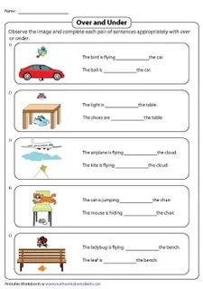 Complete the sentences using prepositions