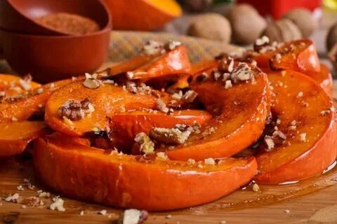 Тыква запеченная с грецкими орехами