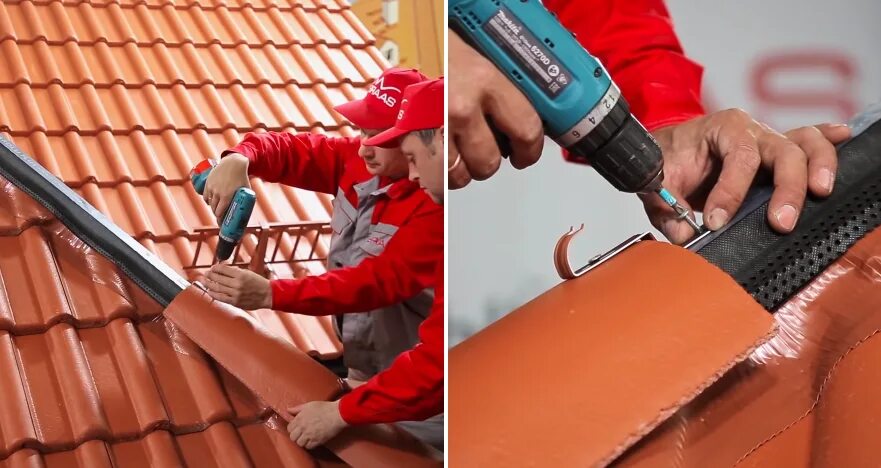 Установить черепицу