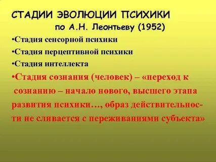 Психика по леонтьеву