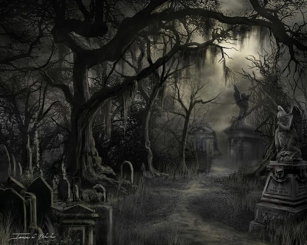 Кладбище арт Готика. Мрачное кладбище. Мистическое кладбище. Кладбищенские истории читать