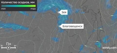 Погода благовещенск показывает на карте