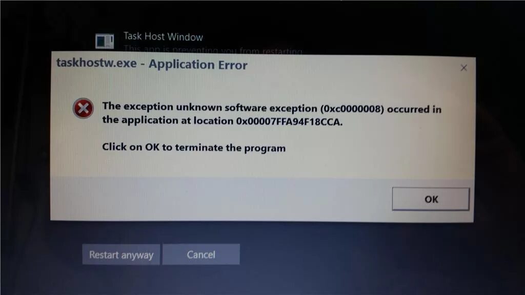 Task host Window вирус?. 0xc0ea000a. Task host Window при выключении. Ошибка 0xc000008. Api error exception