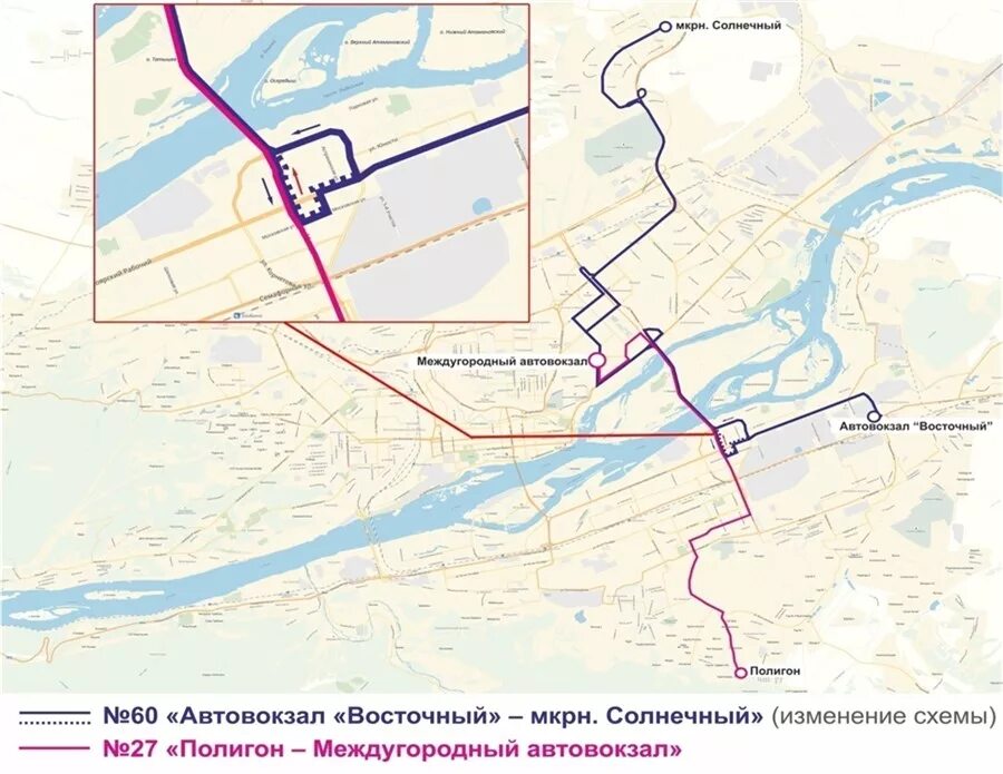 Маршрутные автобусы красноярск. Схема движения маршрутов Красноярск. Схема движения автовокзал Красноярск. Маршрут движения 60 автобуса Красноярск. Изменение схемы движения.