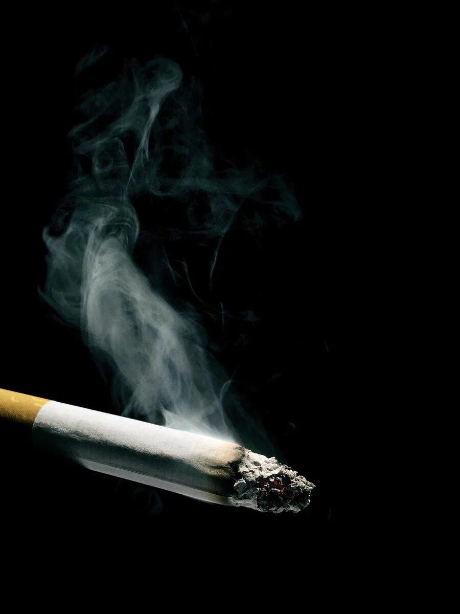 Сигарета. Тлеющая сигарета. Табачный дым. Сигарета тлеет. Сигаретный дым дорогой