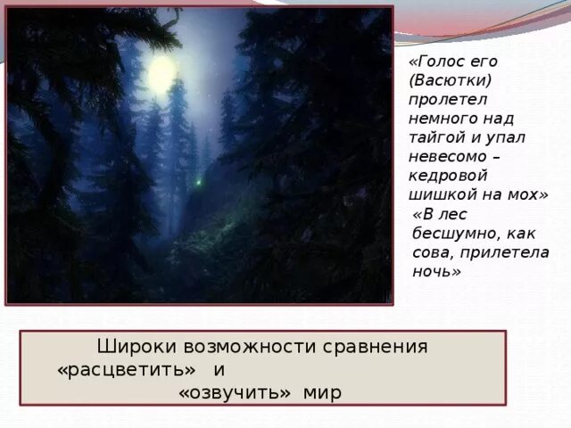 Кругом тайга текст. В лес бесшумно как Сова прилетела. Сообщение на тему ночи проведение в тайге. В лес бесшумно как Сова прилетела ночь это олиц или. Творческая работа по рассказу Астафьева Васюткино озеро.