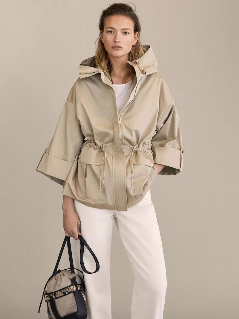 Массимо дутти куртки женские 2020. Парка Массимо дутти 2020. Massimo Dutti ветровка женская. Массимо дутти куртка женская бежевая. Капюшон из хлопка