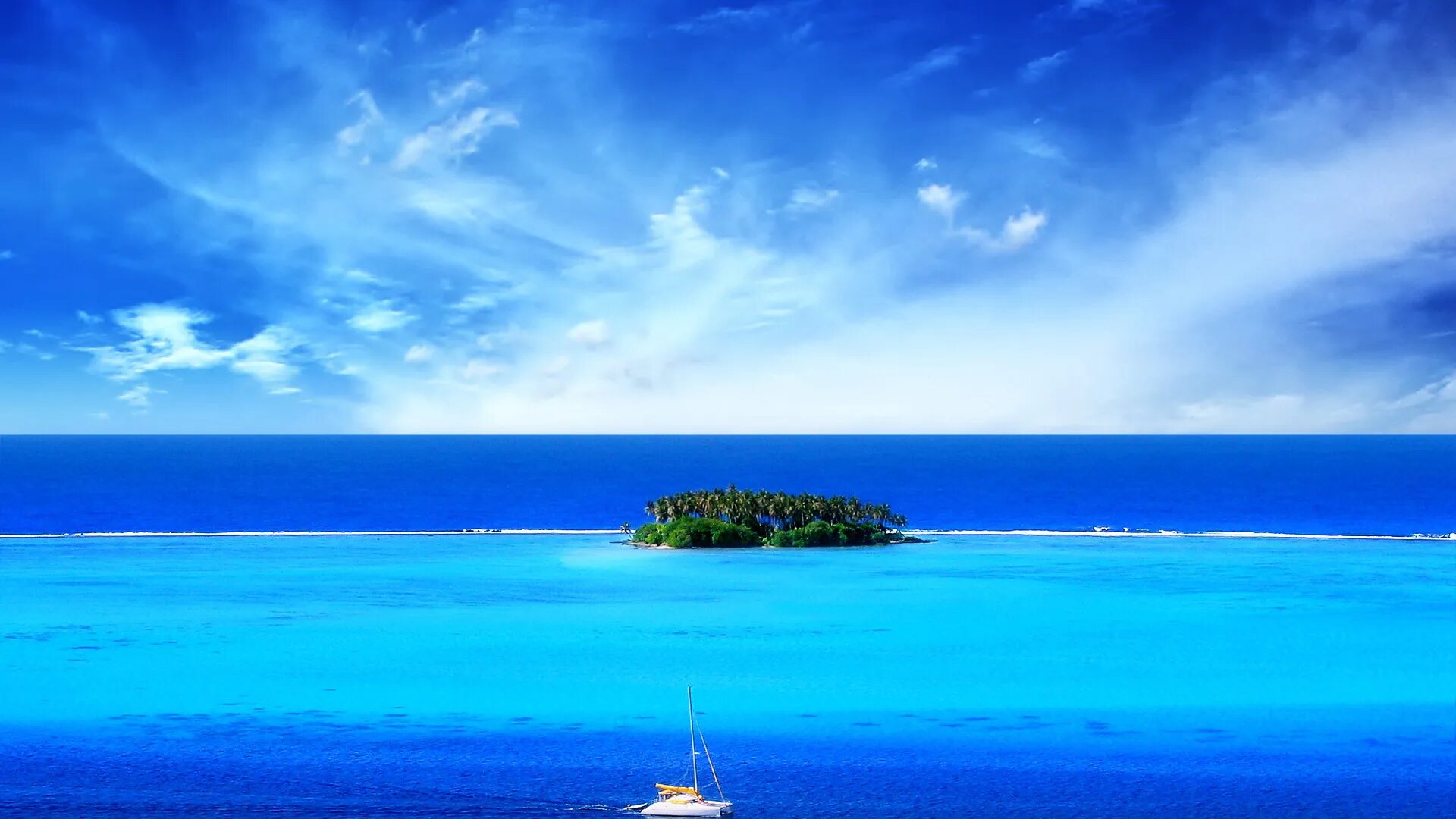 Голубое море. Природа море. Красивый остров в океане. Обои на рабочий стол море. Perfect island