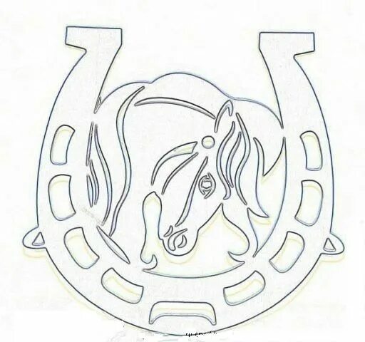 Подкова шаблон для вырезания Royalty Free Clip Art of Horseshoe Logos by Vector Tradition SM Page 1