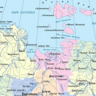 Где находится море лаптевых на контурной карте