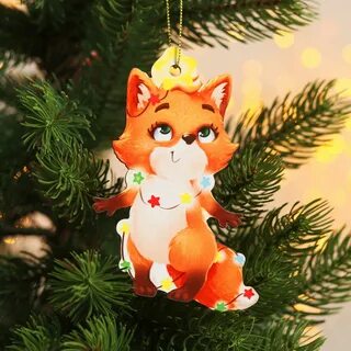 Елочная игрушка лиса