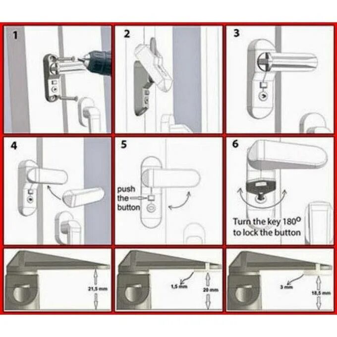 Инструкция установки замка. Оконный блокиратор Penkid Sash Lock. Защелка противовзломная t- PMD 01 белая /детский замок. Защелка - поворотный фиксатор Sash Jammer. Замок блокирующий Penkid, Sash Lock, RAL 9016.