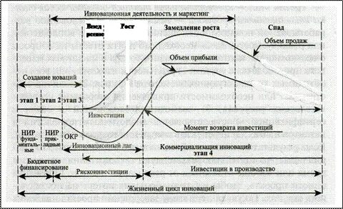 Жизненный цикл инновации охватывает
