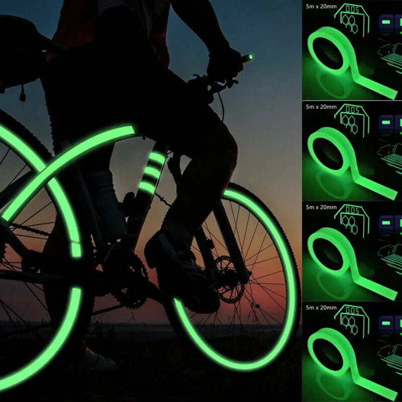 Светящийся велосипед. Светящиеся наклейки на велосипед. Светящаяся лента на велосипед. Велосипед светящийся в темноте. Светящиеся велосипед