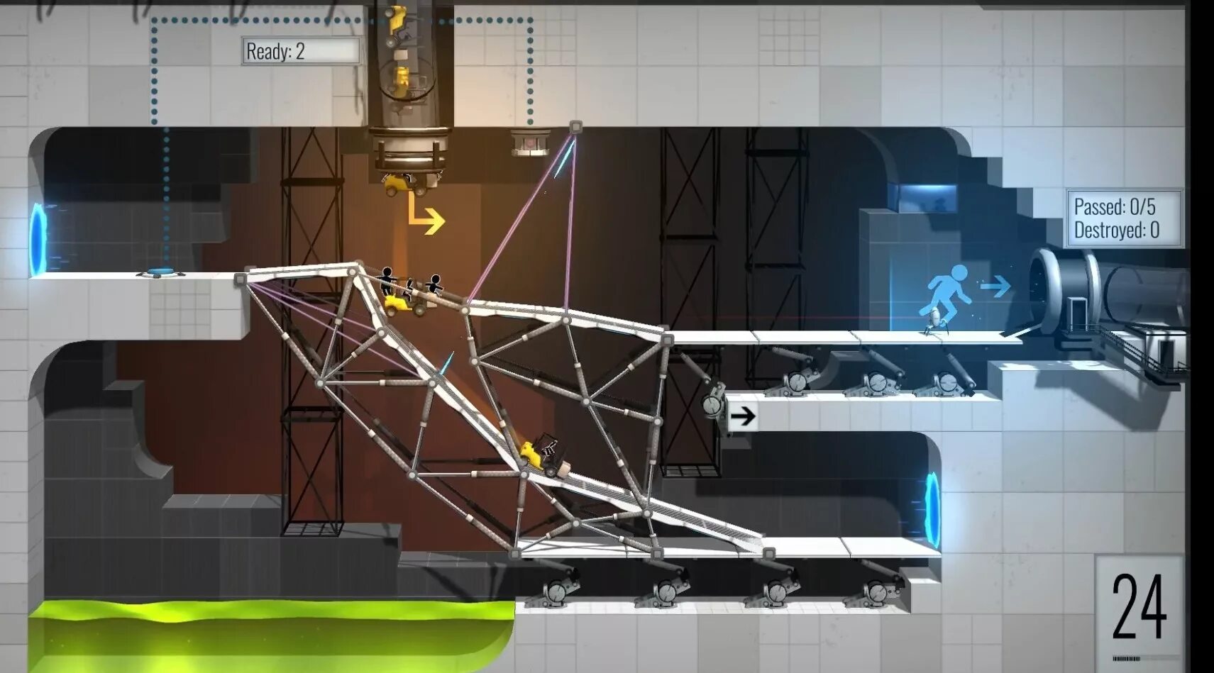 Как пройти уровень портал. Bc portal 24 уровень. bc portal 20 уровень. bridge constructor portal 20 уровень. bridge constructor portal 24 уровень.