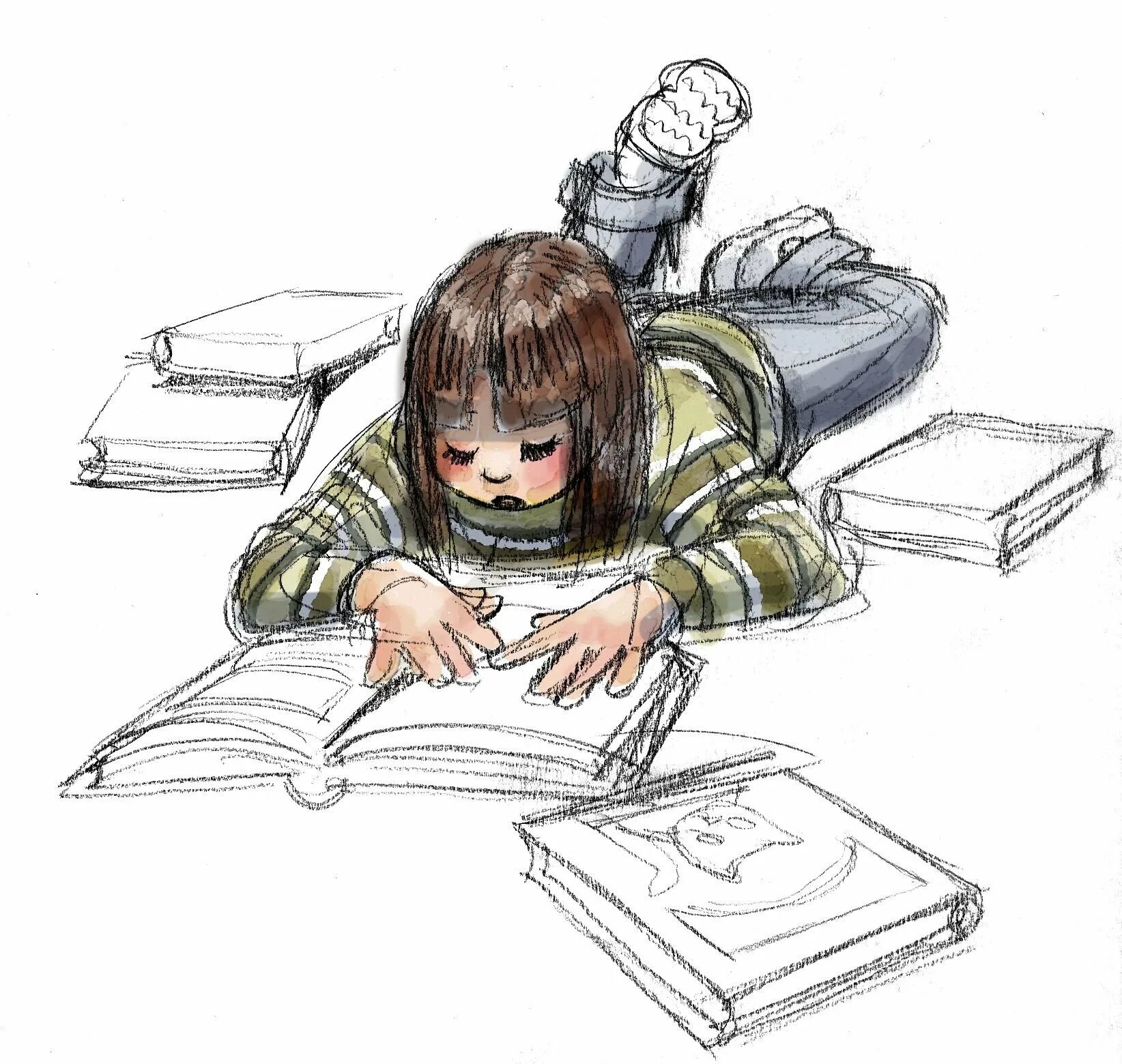 Рисунок человек читает. Девочка с книжкой. Девочка читает книгу. Чтение иллюстрация. Чтение книги рисунок.