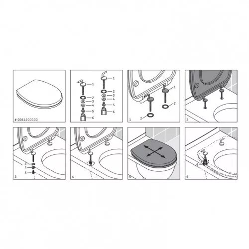 Как снять крепление крышки унитаза Duravit Starck 3 0063810000 Сиденье с крышкой для унитаза (белый), купить в мага